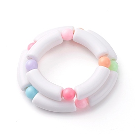 Mother's Day Jewelry, Family Stretch Bracelets Sets, with Acrylic Beads