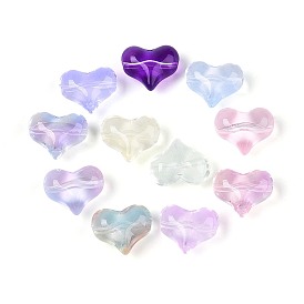 Прозрачные стеклянные бусины, сердце