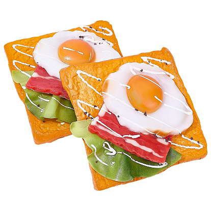 2Pcs PU Leather Food Model Display Decoration, for Home Office Desktop Decoration