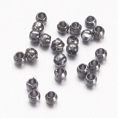 Brass Crimp Beads, Nickel Free, Rondelle, 1.5mm, Hole: 1mm