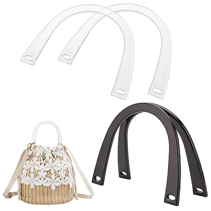 4Pcs 2 Colors Plastic Bag Handles, U-shaped, for Bag Straps Replacement Accessories
