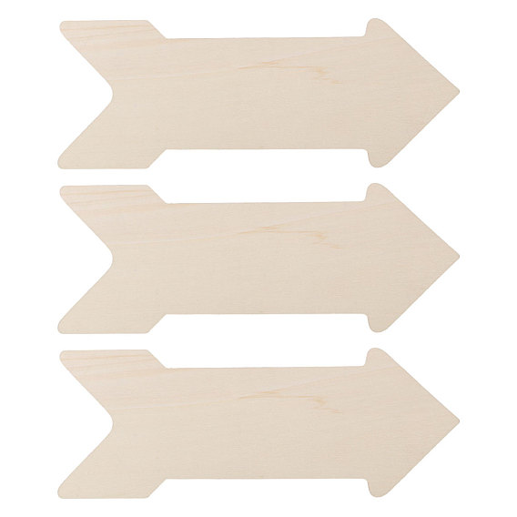 8шт. необработанная деревянная заготовка в форме стрелы