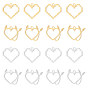 16 шт 4 стиль 201 подвески из нержавеющей стали, сердце