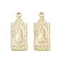304 Stainless Steel Pendants, Arch with Virgin Mary Charms, Long-Lasting Plated