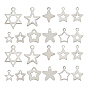 200 шт 10 стили 201 подвески из нержавеющей стали, лазерная резка, звезда