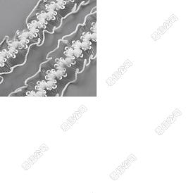25m bordure en dentelle plissée élastique en nylon, pour la couture et la décoration de mariage nuptiale