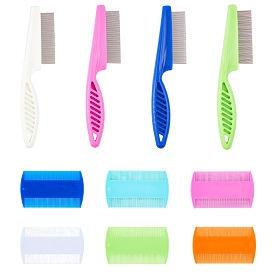 Plastic Flea Combs, Cat Dog Pet Grooming Fine Tooth Hair Combs