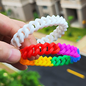 Braided Silicone Stretch Bracelets for Men