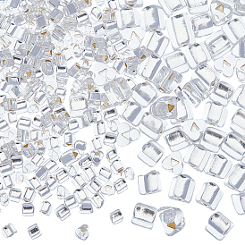 Glass Seed Beads, Silver Lined, Triangle Hole, Triangle