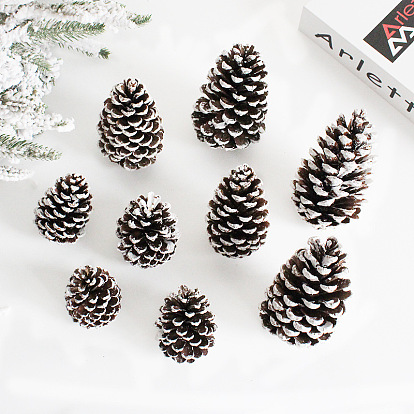 Wood Artificial Pine Cone, Decorations Ornament for Christmas Party Decoration