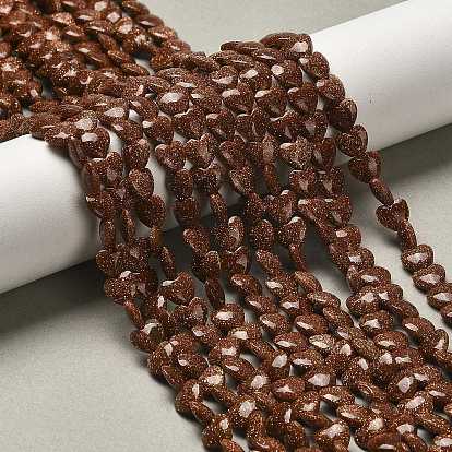 Синтетические голдстоуновские бисер пряди, сердце