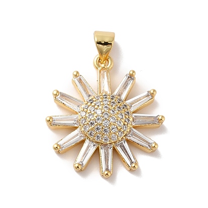 Стойка металлическая латунная микропрофилированная кубическая циркония подвески, реальный 18 k позолоченный, долговечный, без свинца и без кадмия, цветок