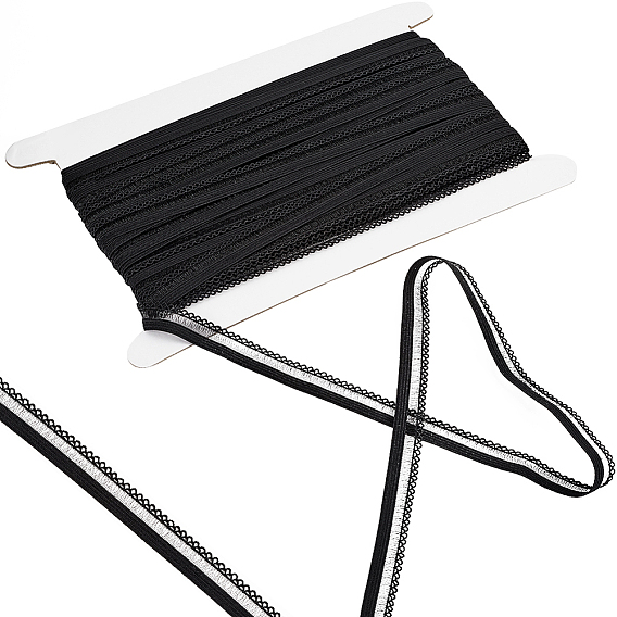 25m трикотажная леска нейлоновая эластичная кружевная отделка, Эластичная цветочная кружевная лента для шитья украшения