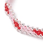 Glass Seed Braided Beaded Bracelet, 304 Stainless Steel Bracelet for Women