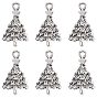 60 шт. Подвески из сплава в тибетском стиле, без свинца и без кадмия, рождественская елка, на Рождество