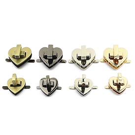 Замки для кошельков из цинкового сплава в форме сердца, для самостоятельного изготовления сумок