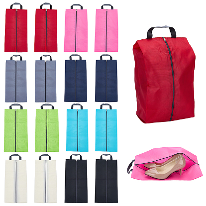 16шт. 8 цвета прямоугольные оксфордские тканевые сумки для хранения обуви на молнии, портативные дорожные пылезащитные сумки-органайзеры на молнии для одежды