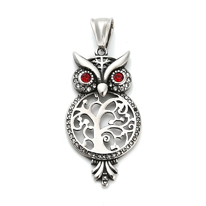 316 хирургические подвески из нержавеющей стали, со стразами, сова прелести