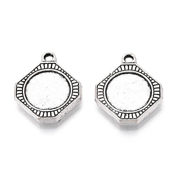 Сеттинги для кабошонов или кулона, сплав, тибетский стиль , без кадмия и без свинца, ромб