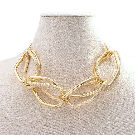 Ожерелья-чокеры из сплава с овальными звеньями и увеличенным звеном для женщин