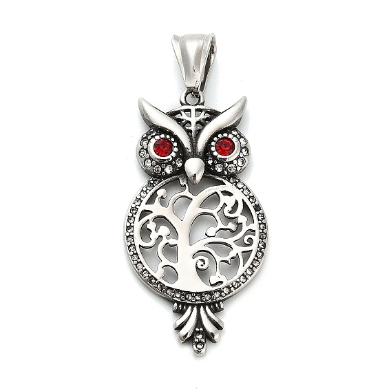 316 хирургические подвески из нержавеющей стали, со стразами, сова прелести