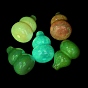 UV Plated & Luminous Acrylic Beads, Iridescent, Gourd