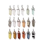 Natural & Synthetic Gemstone Pendants, Faceted, with Brass Findings, Lead free & Cadmium Free, Faceted, Bullet