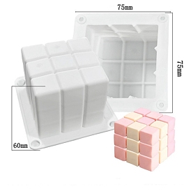 Magic Cube Shape DIY Candle Silicone Molds, Resin Casting Molds, For UV Resin, Epoxy Resin Jewelry Making