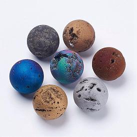 Галька естественный druzy geode кварцевые бусины, Украшения для дома из драгоценных камней, нет отверстий / незавершенного, круглый шар