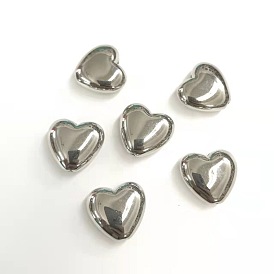 ccb love beads resin plating metal color jewelry accessories diy hand-made necklace bracelet heart-shaped perforated beads