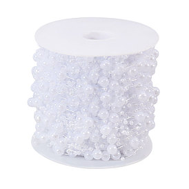 Акриловые цепочки с жемчужными шариками, с катушкой