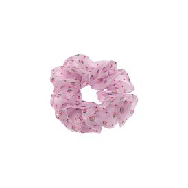 300Pcs Strawberry Pattern Polyester Elastic Hair Ties, Scrunchie/Scrunchy, Ponytail Holder for Women Girls