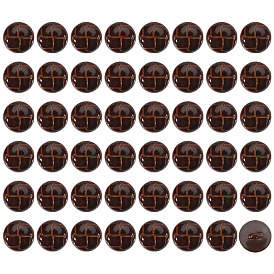 Пластиковые кнопки 1-отверстие, полукруглый