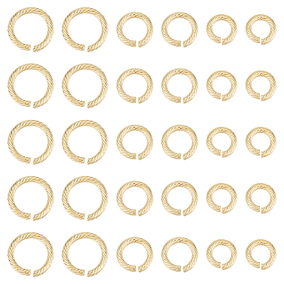 30 шт. 3 стили 304 открытые соединительные кольца из нержавеющей стали для плетения кольчуги, витых круглых