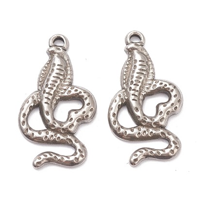 Pendentifs en acier inoxydable, serpent