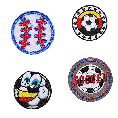 Polyester Embroidered Iron on Cloth Patches, Baseball/Football/Hockey Stick Appliques