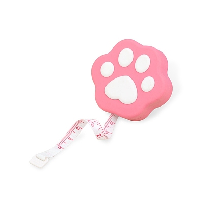 Cat Paw Plastic Tape Measure, Soft Retractable Sewing Tape Measure, for Body, Sewing, Tailor, Cloth
