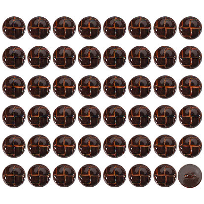 Пластиковые кнопки 1-отверстие, полукруглый