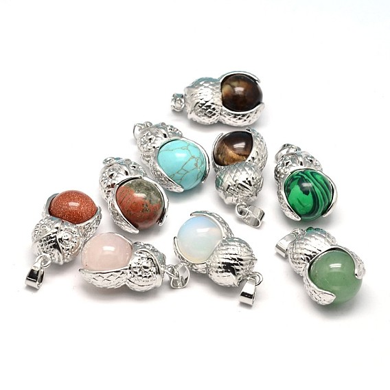 Латунные подвески с драгоценными камнями из совы, без кадмия и без свинца, 31x18.5x16 мм, отверстие : 4x8 мм