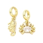 Латунное микропейв с кубическим цирконием европейские подвески с подвесками, морской конек краб, Подвески с большими отверстиями