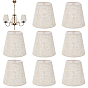 8Pcs Linen with Iron Lamp Shades, Cone