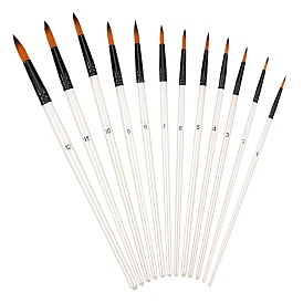 Painting Brush Set, Nylon Hair Brushes with Wooden Handle, for Watercolor Painting Artist Professional Painting Kits