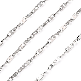 304 Stainless Steel Mariner Link Chains, Unwelded, 2x2mm