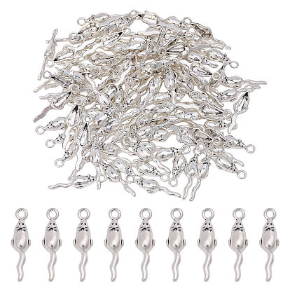 Tibetan Style Alloy Pendants, Mouse Charms
