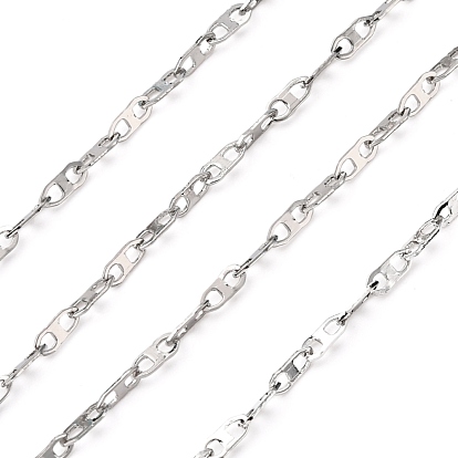 304 Stainless Steel Mariner Link Chains, Unwelded, 2x2mm