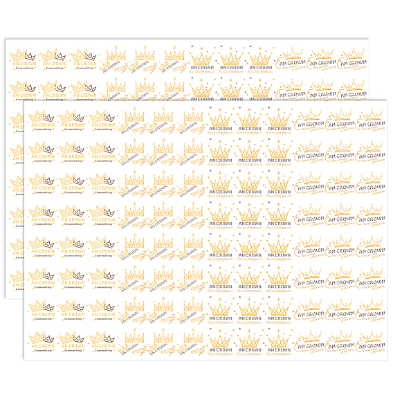 Пэт-пленка узор короны керамика глина вода переводная бумага, переводные декали под глазурью