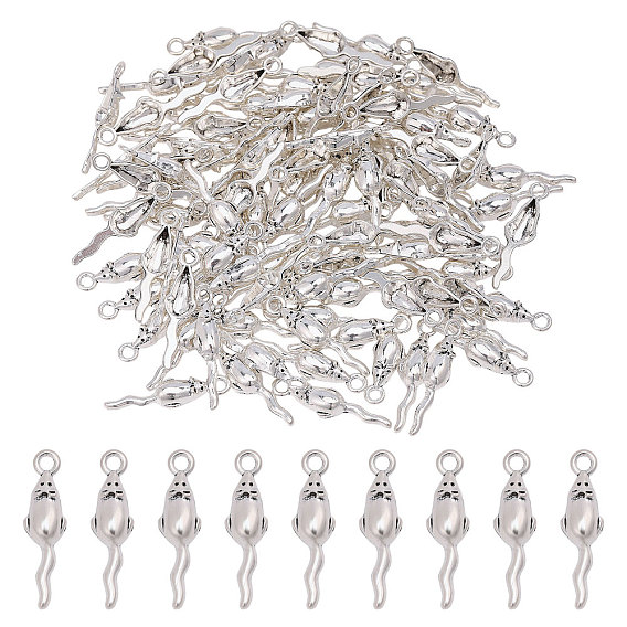 Tibetan Style Alloy Pendants, Mouse Charms