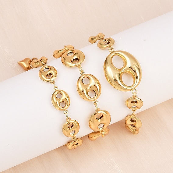 304 браслеты-цепочки из нержавеющей стали в виде кофейных зерен