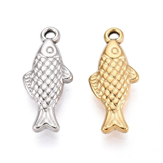 304 подвески из нержавеющей стали, рыба, ионное покрытие (ip)