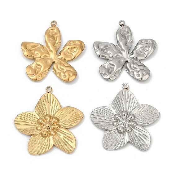 304 подвески из нержавеющей стали, ионное покрытие (ip), цветочный шарм